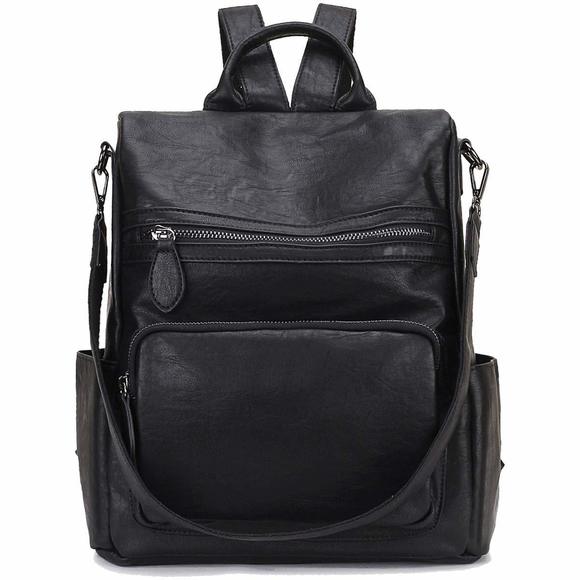 Anti-Theft Backpack Purse, Fashion Pu Leather Satchel Backpack Ladies >:( main image 7